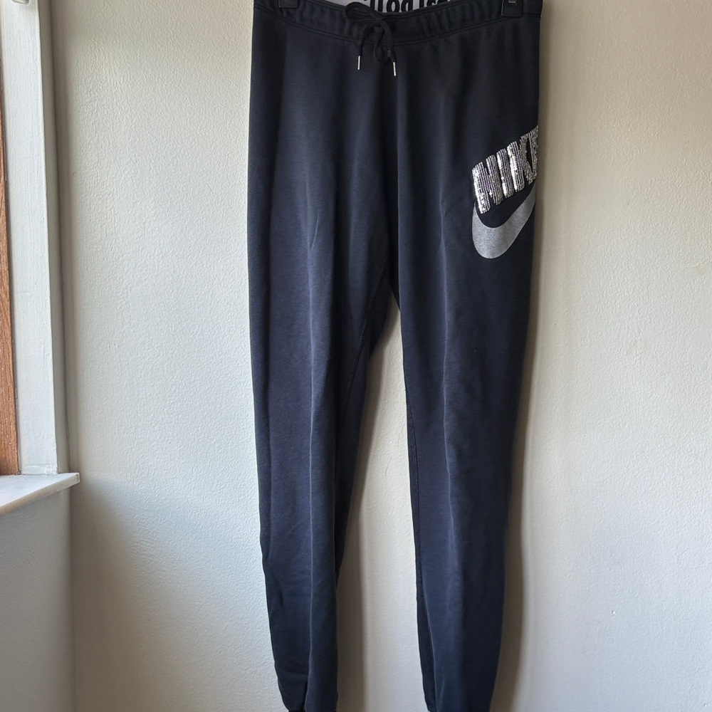 Nike Faded Black Joggers With Sequins Size Small